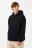 Толстовка oversize утепленная флисовая - цвет черный - 2