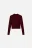 Свитер облегающий тонкой вязки - цвет бордовый - 7