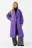 Пальто драповое двубортное - цвет фиолетовый - 7