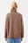 Свитер SWEATER свободный с боковыми разрезами - цвет бежевый - 3