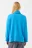 Свитер SWEATER свободный с боковыми разрезами - цвет голубой - 3