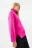 Свитер SWEATER свободный с боковыми разрезами - цвет розовый - 8