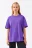 Футболка хлопковая oversize - цвет фиолетовый - 1