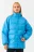Пуховик oversize из искусственной кожи - цвет синий - 1