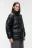 Пуховик oversize из искусственной кожи - цвет черный - 2
