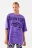 Футболка oversize с принтом - цвет фиолетовый - 1