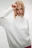 Свитер вискозный oversize с воротником-стойкой - цвет бежевый - 8