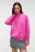 Свитер вискозный oversize с воротником-стойкой - цвет розовый - 8