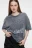 Футболка oversize с вареным эффектом и принтом - цвет черный - 8