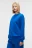 Свитшот хлопковый базовый oversize - цвет синий - 2