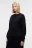 Свитшот хлопковый базовый oversize - цвет черный - 2