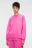 Свитшот хлопковый базовый oversize - цвет розовый - 1