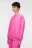 Свитшот хлопковый базовый oversize - цвет розовый - 2