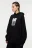 Толстовка хлопковая oversize с принтом - цвет черный - 2