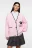 Кардиган oversize удлиненный с нашивкой - цвет розовый - 1
