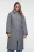 Пальто oversize стеганое с отложным воротником - цвет серый - 1