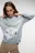 Свитшот oversize хлопковый с принтом - цвет серый - 7
