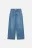 Джинсы wide leg широкие со складками на поясе - цвет голубой - 9