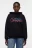 Толстовка хлопковая oversize с принтом - цвет черный - 1