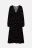 Платье миди приталенное с глубоким вырезом декольте - цвет черный - 8