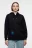 Толстовка oversize хлопковая на молнии с капюшоном - цвет черный - 1