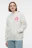 Толстовка oversize хлопковая на молнии с капюшоном - цвет белый - 1