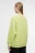 Толстовка oversize хлопковая однотонная - цвет зеленый - 3
