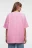 Футболка oversize хлопковая однотонная - цвет розовый - 3