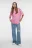 Футболка oversize хлопковая однотонная - цвет розовый - 4