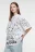 Футболка oversize хлопковая с принтом и надписью - цвет белый - 4