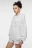 Худи oversize хлопковая на молнии с принтом - цвет серый - 3