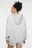 Худи oversize хлопковая на молнии с принтом - цвет серый - 4