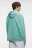 Толстовка oversize хлопковая с капюшоном и карманом - цвет зеленый - 3