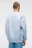 Свитшот oversize хлопковый базовый с начесом - цвет голубой - 4