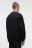 Свитшот oversize хлопковый базовый с начесом - цвет черный - 4