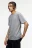 Футболка хлопковая прямая меланжевая - цвет серый - 2