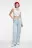 Джинсы wide leg широкие с открытыми срезами - цвет голубой - 4