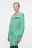 Плащ-дождевик oversize с капюшоном и поясом-кулиской - цвет зеленый - 3
