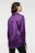 Блузка-рубашка oversize атласная - цвет фиолетовый - 3