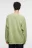 Свитшот oversize хлопковый с состаренным эффектом - цвет зеленый - 3
