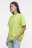 Футболка oversize хлопковая однотонная - цвет зеленый - 3