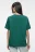 Футболка oversize хлопковая однотонная - цвет зеленый - 3