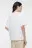 Футболка oversize хлопковая однотонная - цвет белый - 3