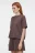 Футболка oversize короткая хлопковая из футера - цвет коричневый - 2