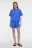Футболка oversize короткая хлопковая из футера - цвет синий - 4