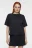 Футболка oversize короткая хлопковая из футера - цвет черный - 1
