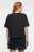 Футболка oversize короткая хлопковая из футера - цвет черный - 3
