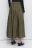 Юбка миди пышная с поясом на резинке и карманами - цвет зеленый - 4