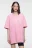 Футболка oversize хлопковая с принтом - цвет розовый - 2