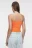 Топ-бандо хлопковый облегающий с принтом-надписью - цвет оранжевый - 8